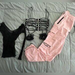Rave Wonderland flash reflective 3 piece mix and match. Fits Small-Medium-Large